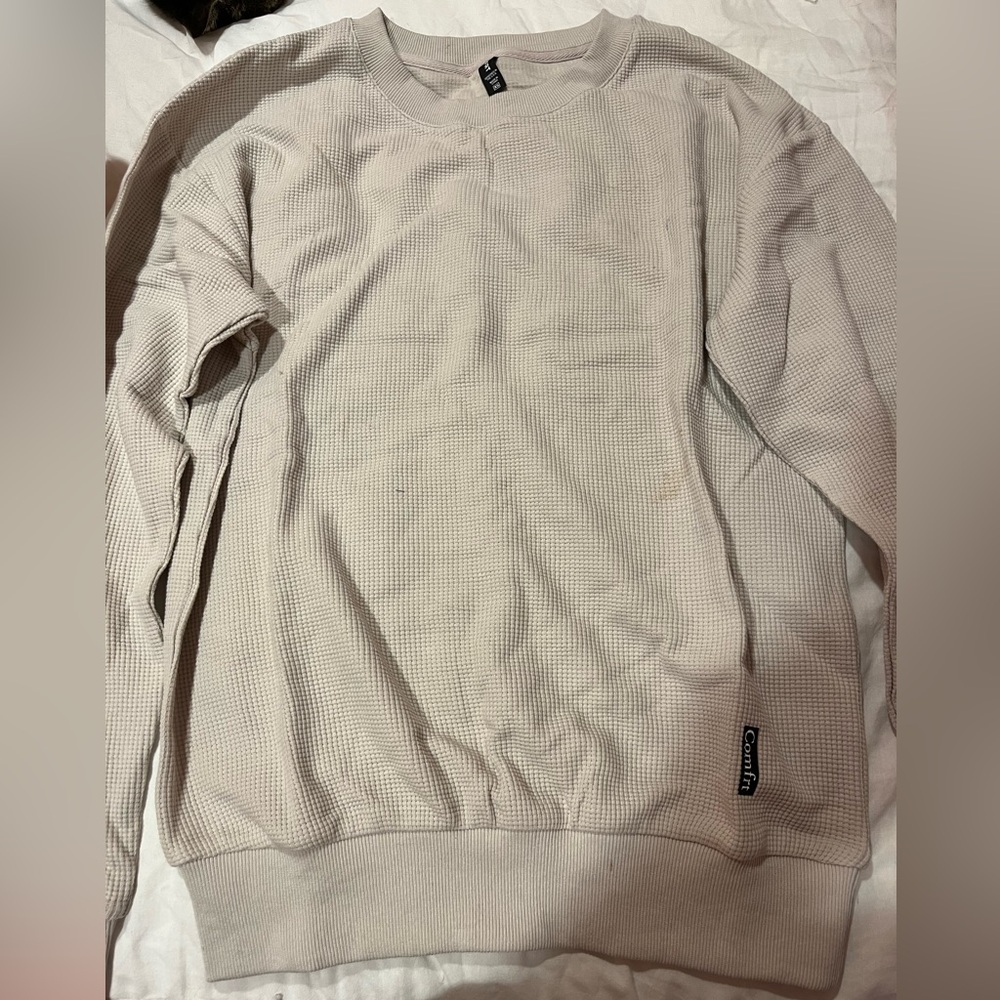 NWT Comfrt Cream Waffle Long Sleeve Shirt